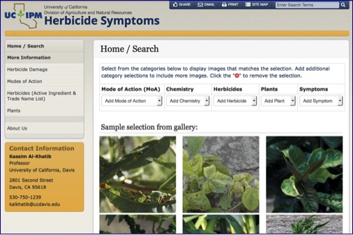 Herbicide damage website