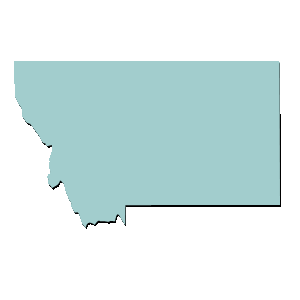 Montana outline map