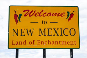 Welcome to New Mexico road sign