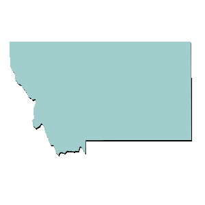 The state shape of Montana.