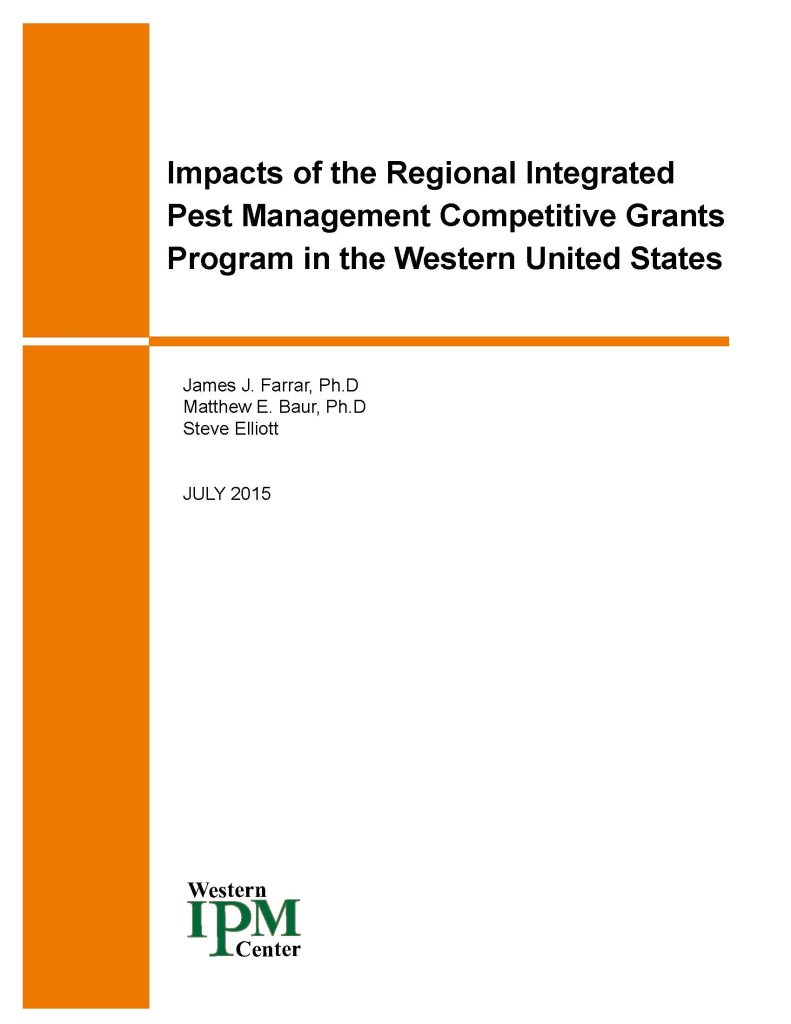 The front cover of the Western IPM center 2015 Impacts report