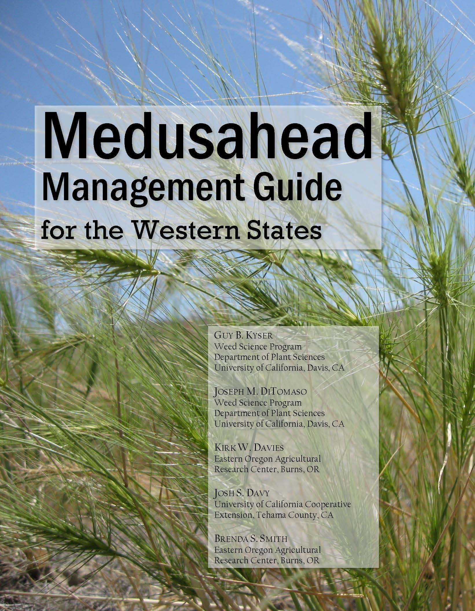 The front cover of a guide called "Medusahead Management Guide for the Western States."