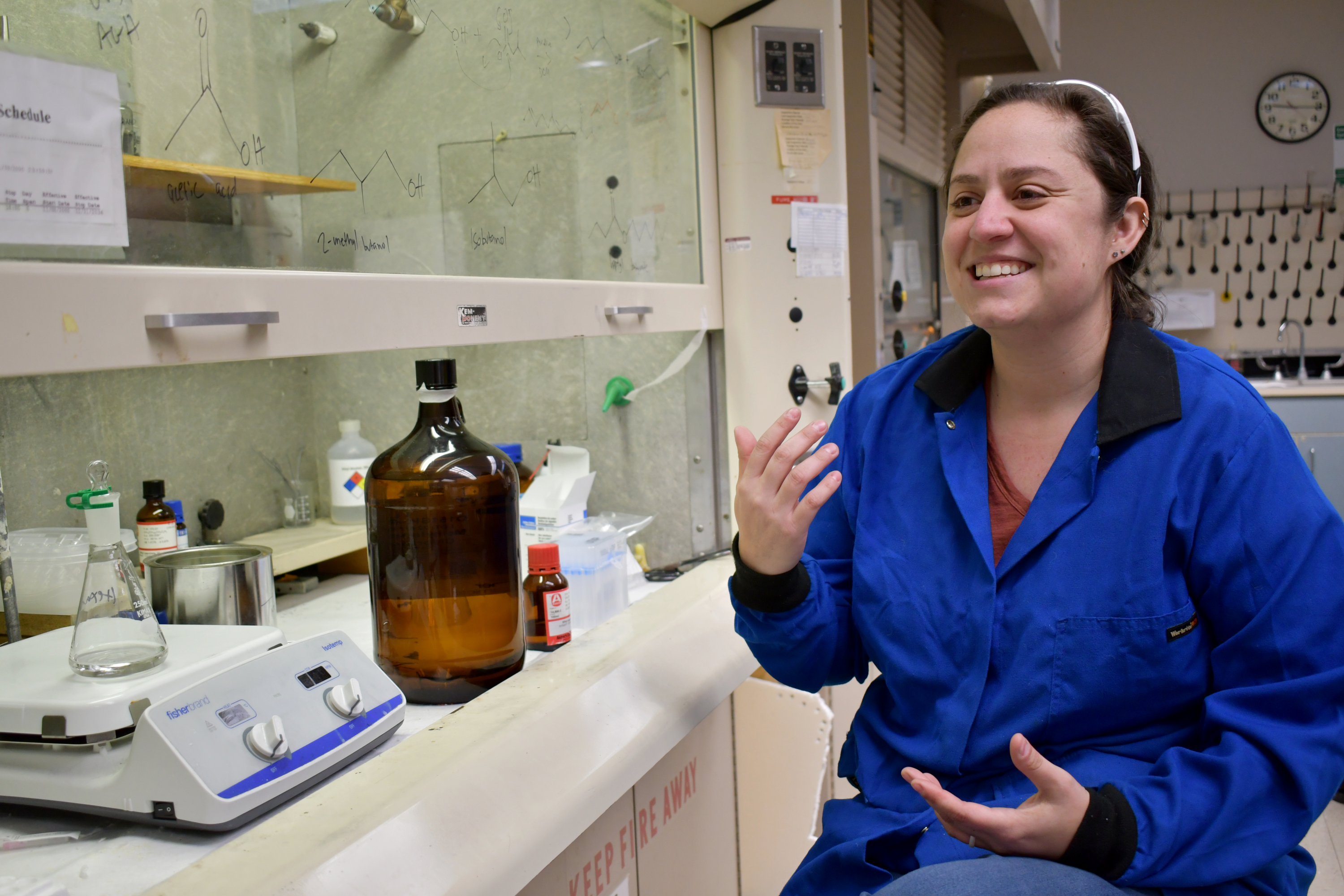 Dr. Jacqueline Serrano in her USDA-ARS lab.
